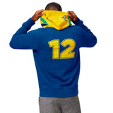 Felpa Hoodie Ayrton Senna a righe Navy - F1Monza