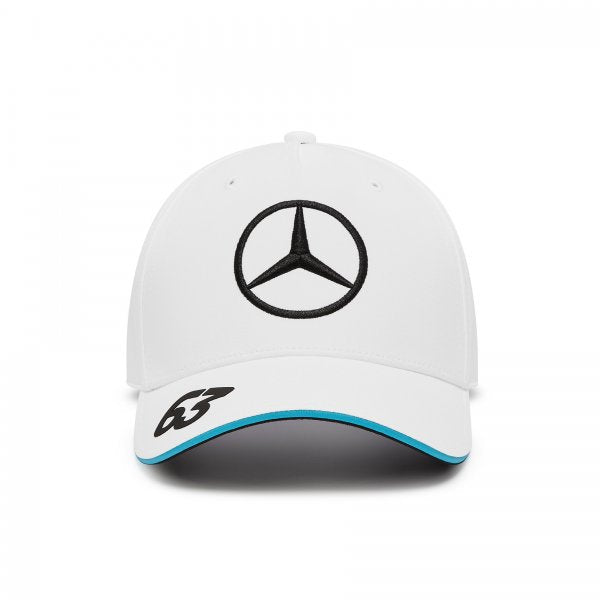 Copia del Cappellino George Russel 63 Mercedes AMG Petronas F1 2024 bianco