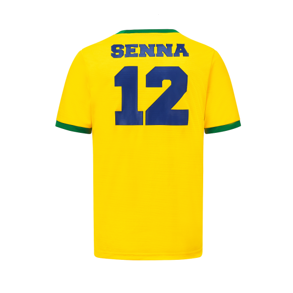 Ayrton Senna Yellow T-shirt with signature logo