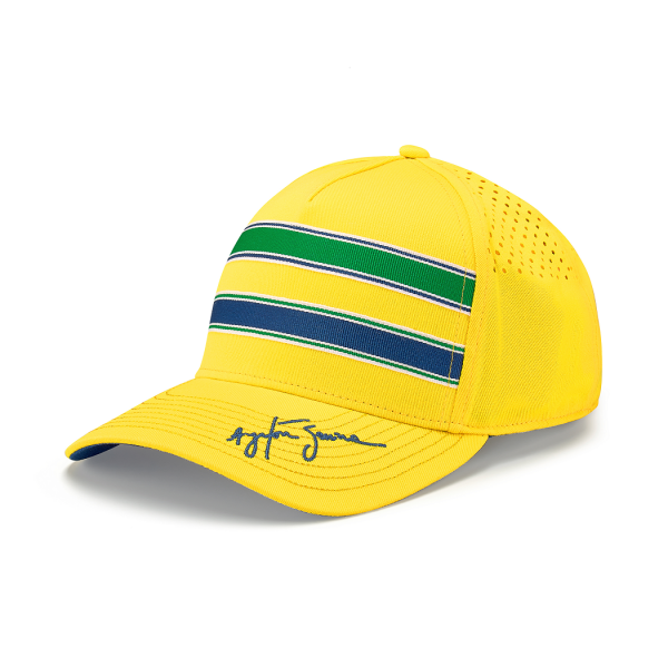 Box with Ayrton Senna National flat visor collectible cap
