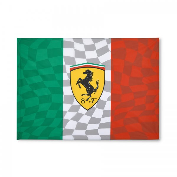 Bandiera Flag Scuderia Ferrari Scudetto e tricolore cm 140 x 100