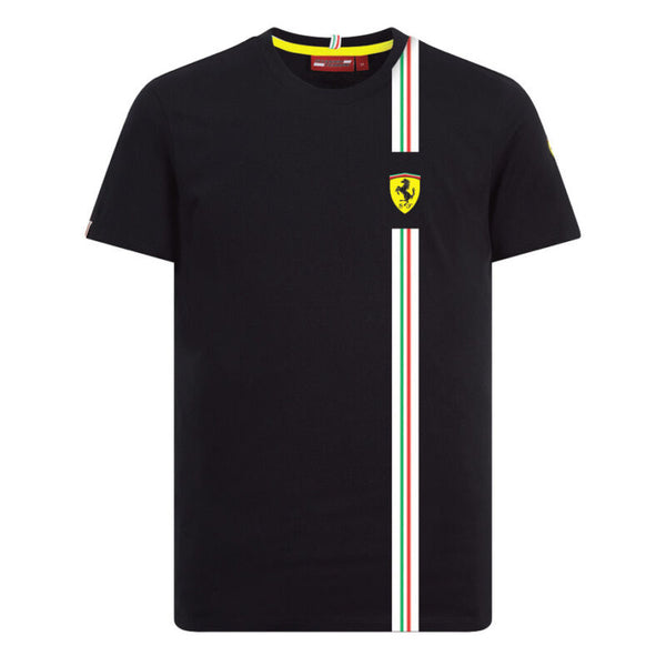 Scuderia Ferrari T-shirt BLACK tricolor band