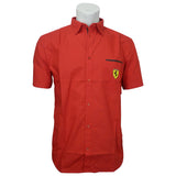 Camicia Ferrari manica corta scudo su taschino  https://f1monza.com/products/camicia-ferrari-maniche-corte
