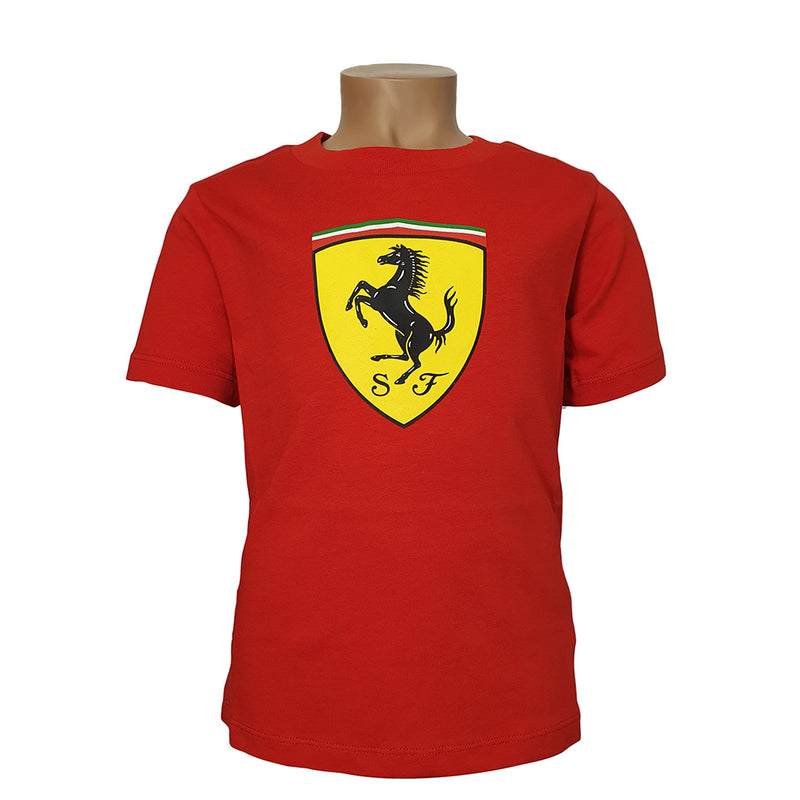 T-shirt bambino Ferrari Scudetto grande  https://f1monza.com/products/t-shirt-bambino-ferrari-scudetto-grande