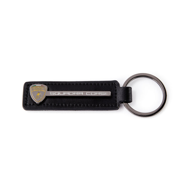 Lamborghini Squadra Corse leather key ring