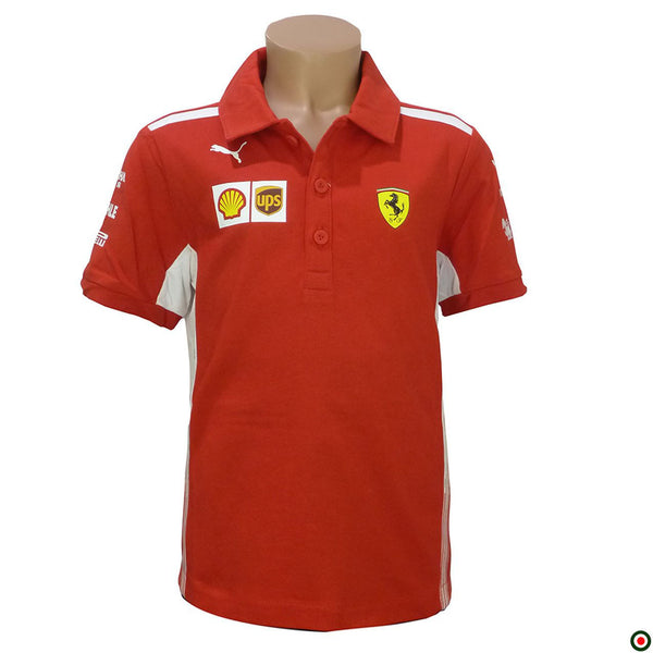 Polo bambino Scuderia Ferrari F1 team Sponsor 2018  https://f1monza.com/products/polo-bambino-scuderia-ferrari-f1-team-sponsor-2018