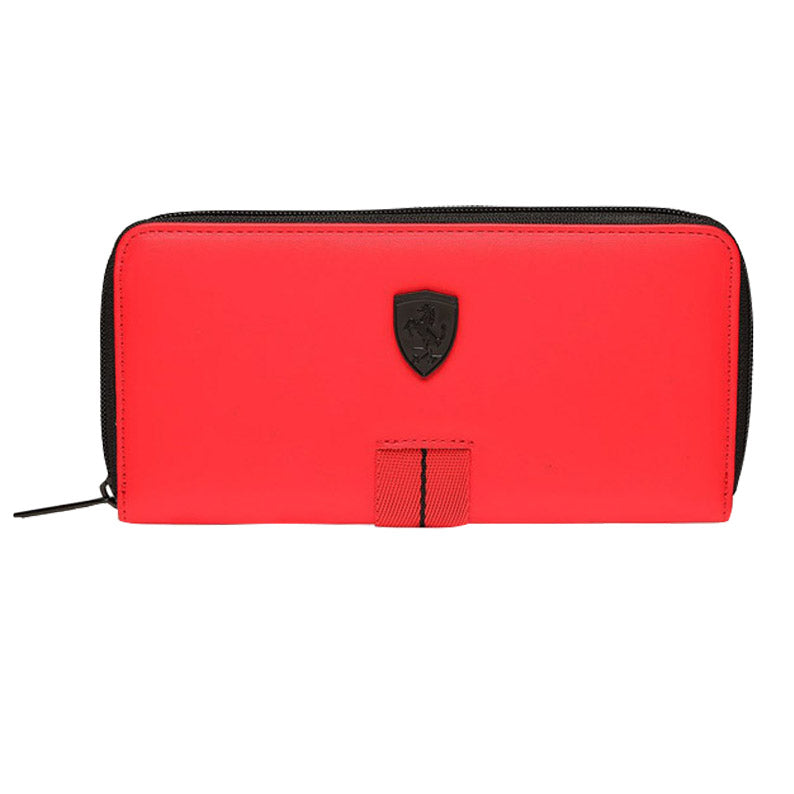 Portafoglio donna Ferrari rosso con profilo nero  https://f1monza.com/products/portafoglio-donna-ferrari-rosso-con-profilo-nero