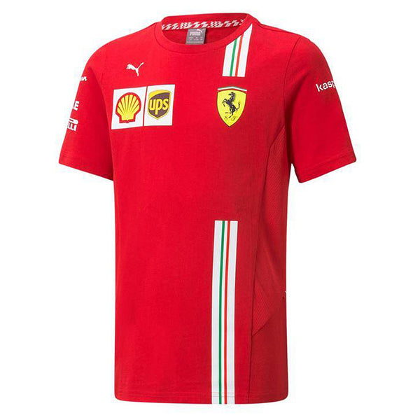 T-shirt bambino Scuderia Ferrari F1 team Sponsor 2021  https://f1monza.com/products/t-shirt-bambino-scuderia-ferrari-f1-team-sponsor-2021