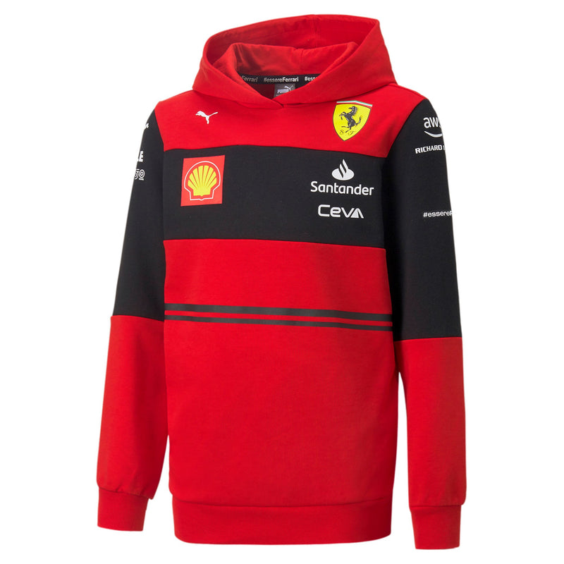 Hoodie Boy Scuderia Ferrari f1 Team Sponsor 2022 Santander