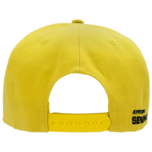 Ayrton Senna Signature Cap Yellow flat visor