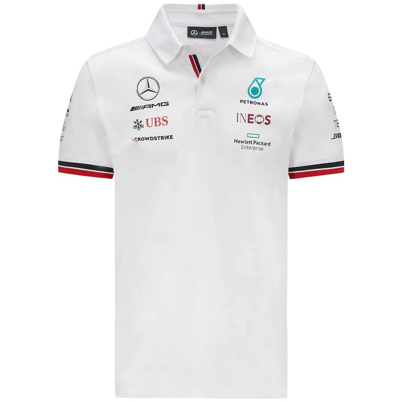 Polo Mercedes AMG Petronas F1 Team sponsor 2021 white