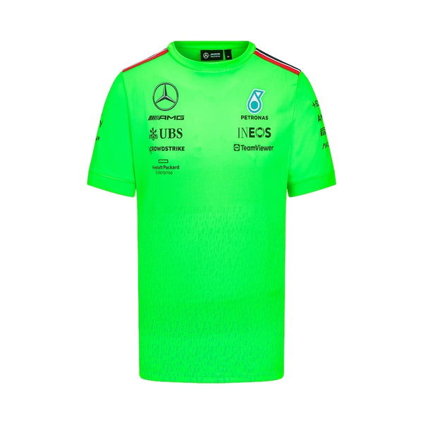 Fluo yellow Mercedes AMG Petronas F1 Team set up t-shirt
