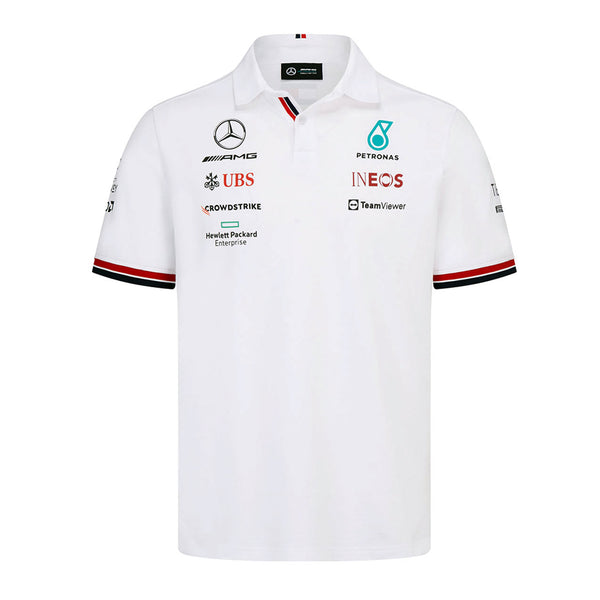 Polo Mercedes AMG Petronas F1 Team sponsor 2022 white