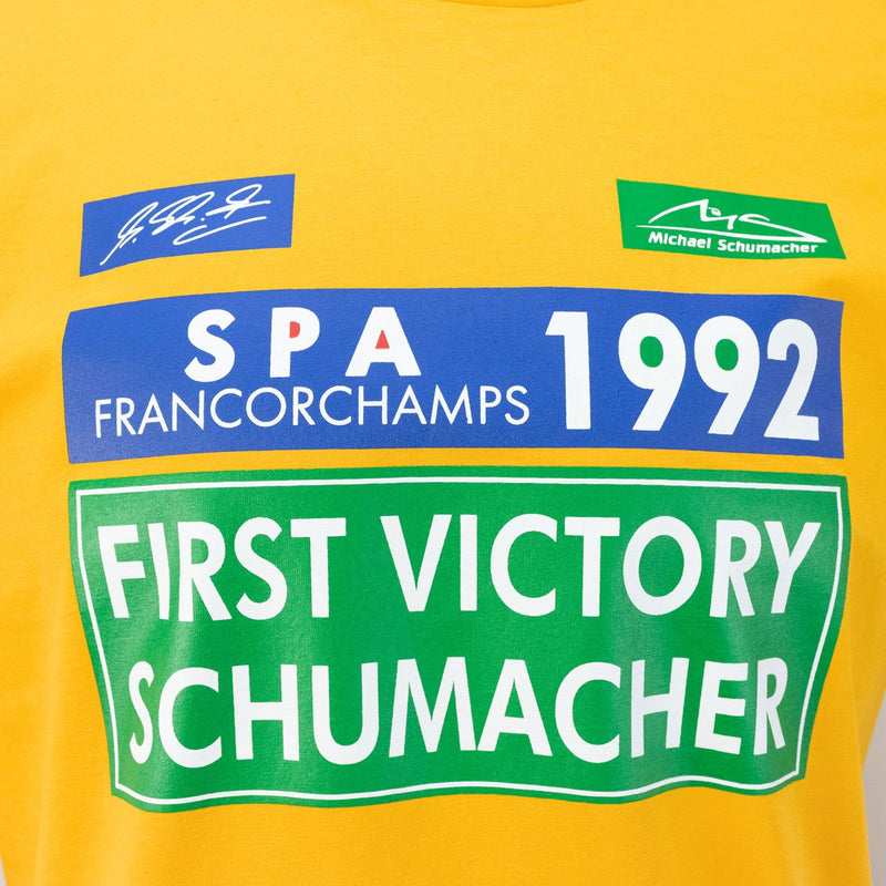 T-shirt Maglietta Michael Schumacher prima Vittoria 1992 SPA