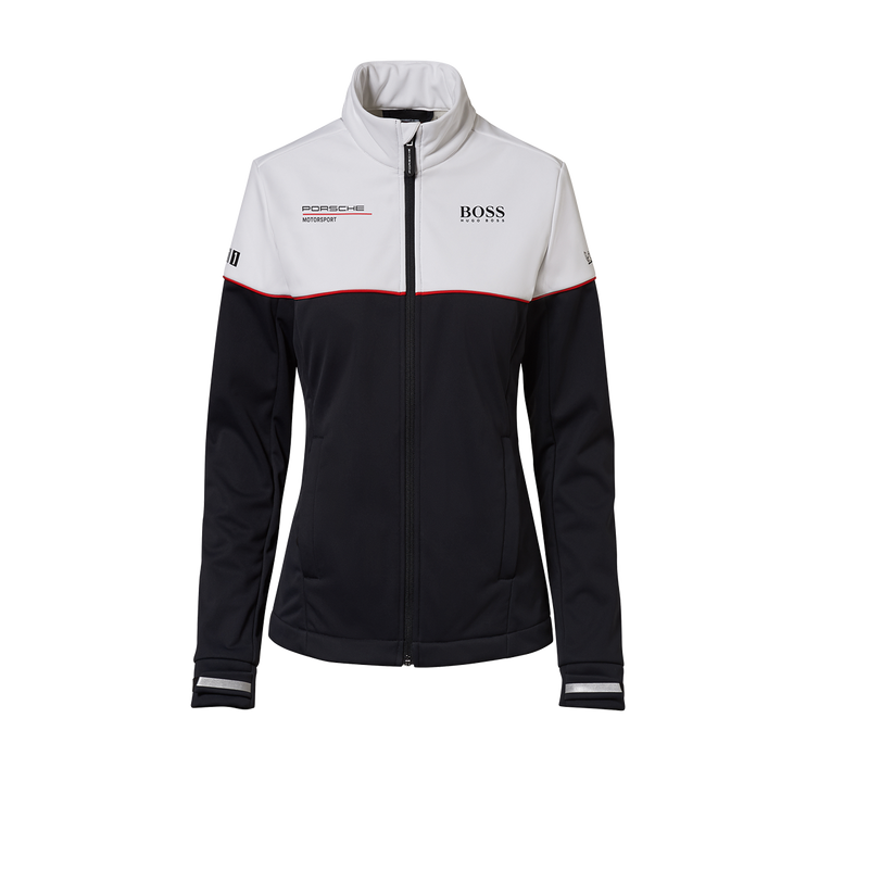 Porsche Motorsport Women's Softshell Jacket black-white