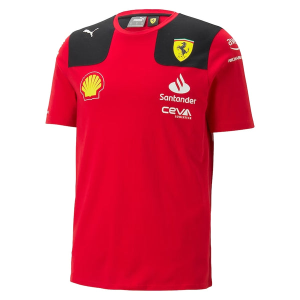 Charles Leclerc t-shirt no. 16 Scuderia Ferrari F1 team Replica Sponsor 2023 Santander