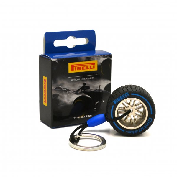 Pirelli P Zero F1 Blue Full Wet Tire Keychain