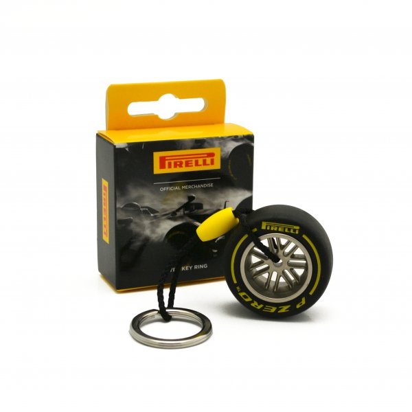 Keychain Pirelli Tire P Zero F1 Yellow Medium