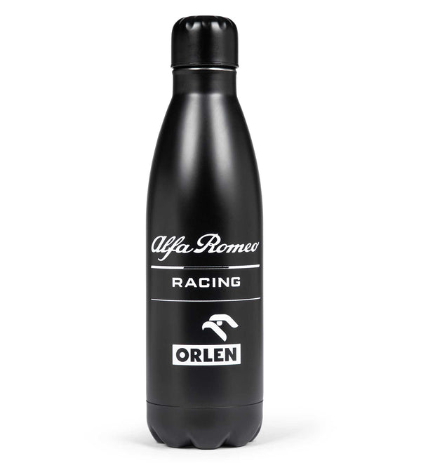 Alfa Romeo Racing ORLEN team black stainless steel water bottle